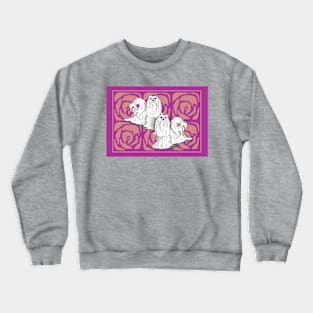 Cartoon Maltese Terrier. Crewneck Sweatshirt